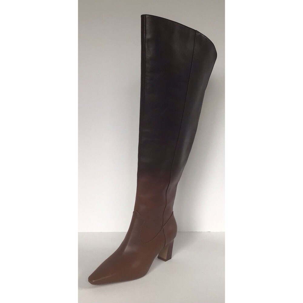 NEW VINCE CAMUTO Shalie4 Over the Knee Ombre Brown Leather Boots (Size 8 W XC) - Picture 4 of 10